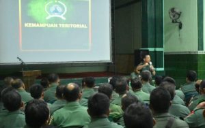Kasiter Korem 081/Dsj Sebagai Nara Sumber Apel Danramil dan Babinsa Kodim Madiun
