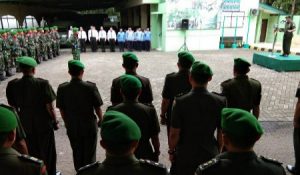 Upacara Hari Juang Kartika di Korem 052/Wijayakrama