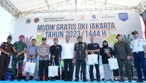 Pj Gubernur bersama Kapolda Metro Lepas 284 Bus Mudik Gratis