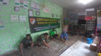 Kodim 0505/JT Ganti Lantai PAUD Teratai dengan Keramik