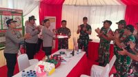 HUT Ke-77 Bhayangkara, Danramil 05/TA Sambangi Polsek Tanah Abang