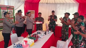HUT Ke-77 Bhayangkara, Danramil 05/TA Sambangi Polsek Tanah Abang