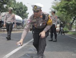 Satlantas Polres Gresik Cek Jalur Blackspot dan Trouble Spot Persiapan Mudik