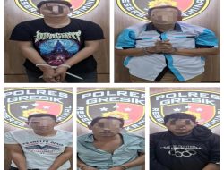 Satreskrim Polres Gresik Tangkap 5 Pelaku Ganjal ATM Antar Provinsi