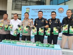 25 Kilogram Sabu Jaringan Internasional Digagalkan, Polres Metro Tangerang Kota Selamatkan Ribuan Jiwa