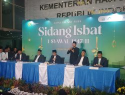 Pemerintah Tetapkan Idulfitri 1447 H Jatuh 21 Maret 2026, Hilal Tak Terlihat di 117 Titik