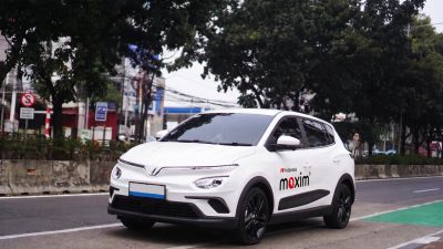 Car EV Maxim Indonesia menggunakan mobil VinFast VF e34. Foto: Istimewa