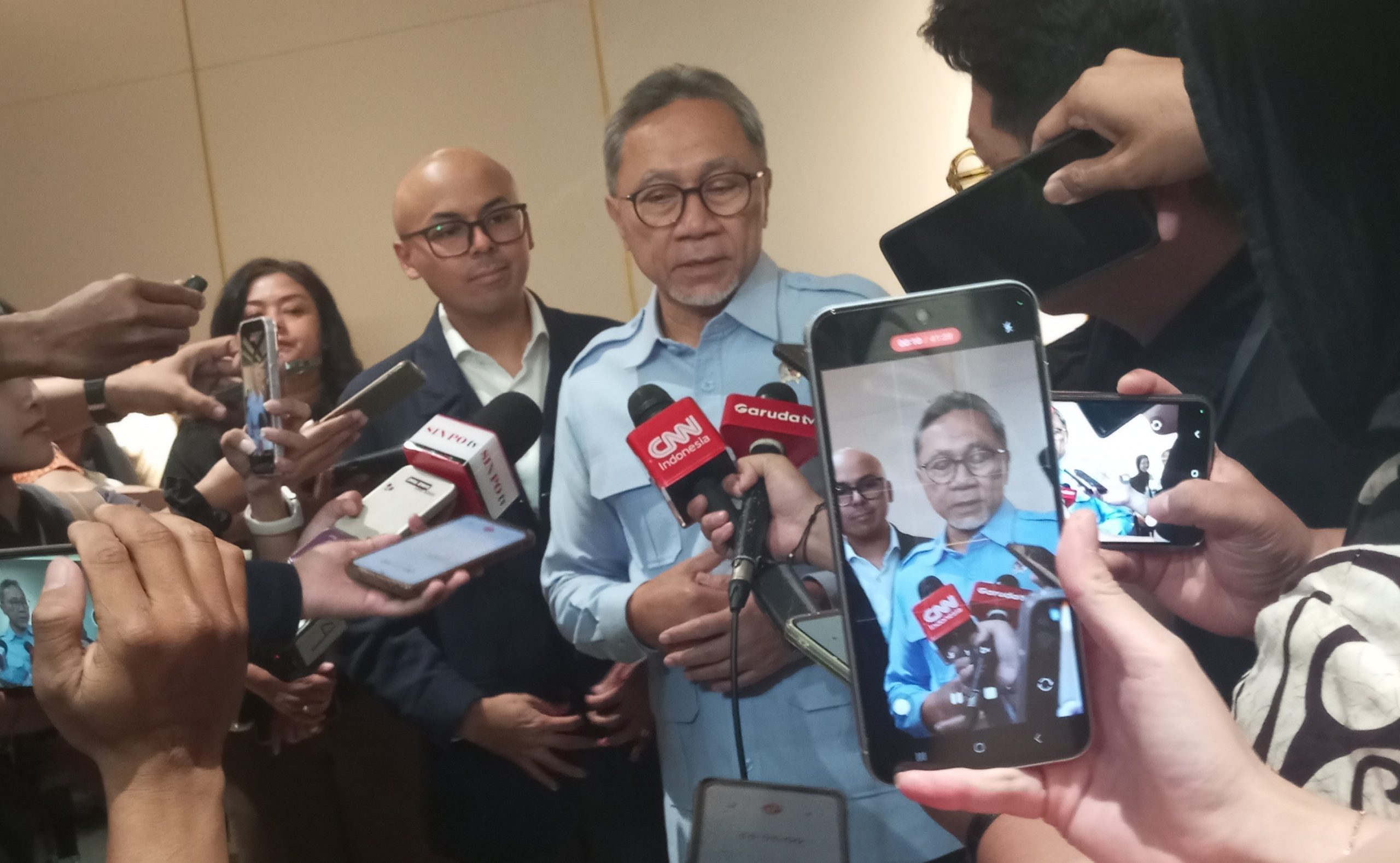Menteri Koordinator Bidang Pangan, Zulkifli Hasan saat dijumpai wartawan seusai peluncuran buku "Pangan Indonesia: Dari Piring Sehat ke Manusia Unggul" di JICC Senayan, Jakarta, Jumat (4/9/2026). Foto: Istimewa
