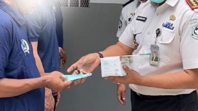 Antisipasi Debu Vulkanik Anak Krakatau, Lapas Gunung Sindur Bagikan Masker ke Warga Binaan