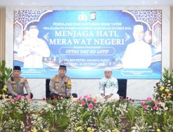 Polres Metro Jakarta Pusat Santuni 100 Anak Yatim, Gelar Doa Bersama untuk Jakarta Aman dan Damai